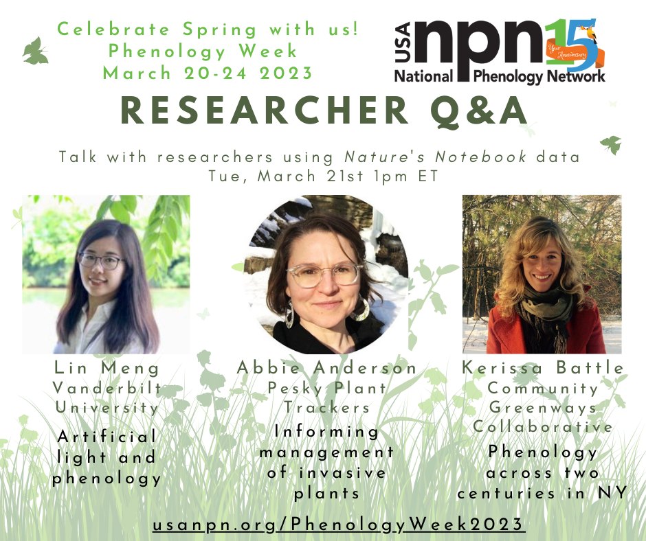 Webinar flyer with photos of three researchers